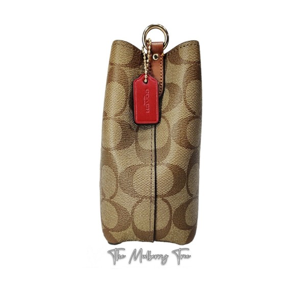 Coach C6835 Mini Town Bucket Bag Signature Canvas w/ Radial Rainbow Khaki $298 - Picture 3 of 11